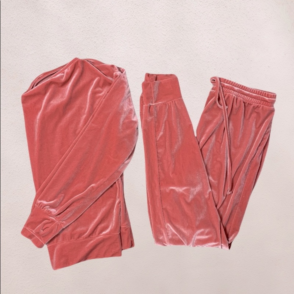 Pink Velvet Co-Ord Set